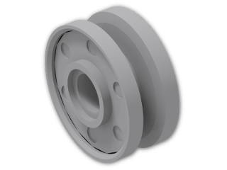 LEGO® Brick: Wheel Rim 8 x 18 with Deep Center Groove 56902 | Color: Medium Stone Grey