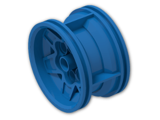 LEGO® Brick: Wheel Rim 26 x 43 with 6 Spokes and 6 Pegholes 56908 | Color: Bright Blue