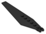 LEGO® Brick: Hinge Plate 1 x 12 with Angled Sides and Tapered Ends 57906 | Color: Black