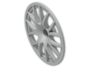 LEGO® Stein: Wheel Cover 7 Spoke Forked for Wheel 34 x 56 58088 | Farbe: Silver flip/flop