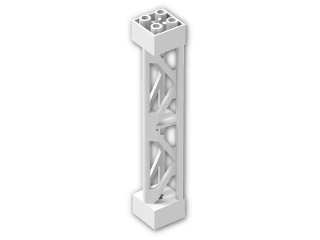 LEGO® Brick: Support 2 x 2 x 10 Girder Triangular with Axlehole 58827 | Color: White