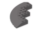 LEGO® Brick: Brick 10 x 10 Corner Round with Tapered Edge and Cutout 58846 | Color: Dark Stone Grey