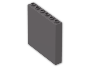LEGO® Brick: Panel 1 x 6 x 5 59349 | Color: Dark Stone Grey
