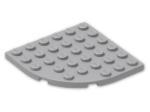 LEGO® Stein: Plate 6 x 6 with Round Corner 6003 | Farbe: Medium Stone Grey