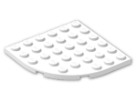 LEGO® Stein: Plate 6 x 6 with Round Corner 6003 | Farbe: White