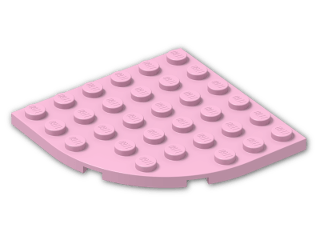 LEGO® Brick: Plate 6 x 6 with Round Corner 6003 | Color: Light Purple