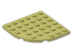 LEGO® Brick: Plate 6 x 6 with Round Corner 6003 | Color: Cool Yellow
