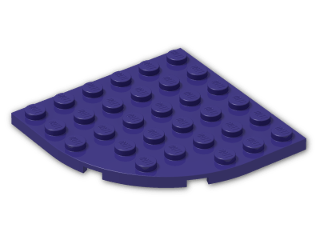 LEGO® Stein: Plate 6 x 6 with Round Corner 6003 | Farbe: Medium Lilac
