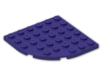 LEGO® Brick: Plate 6 x 6 with Round Corner 6003 | Color: Medium Lilac