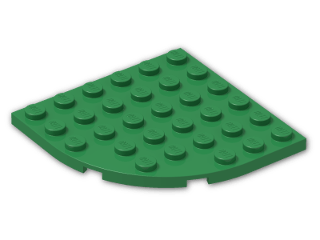 LEGO® Brick: Plate 6 x 6 with Round Corner 6003 | Color: Dark Green