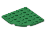 LEGO® Brick: Plate 6 x 6 with Round Corner 6003 | Color: Dark Green