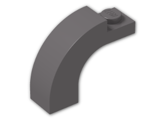 LEGO® Brick: Arch 1 x 3 x 2 with Curved Top 6005 | Color: Dark Stone Grey