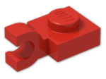 LEGO® Brick: Plate 1 x 1 with Clip Horizontal (Open U-Clip) 6019 | Color: Bright Red