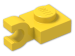 LEGO® Brick: Plate 1 x 1 with Clip Horizontal (Open U-Clip) 6019 | Color: Bright Yellow