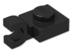 LEGO® Stein: Plate 1 x 1 with Clip Horizontal (Open U-Clip) 6019 | Farbe: Black