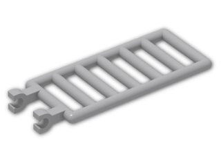 LEGO® Brick: Bar 7 x 3 with Double Clips 6020 | Color: Medium Stone Grey
