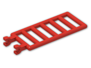LEGO® Brick: Bar 7 x 3 with Double Clips 6020 | Color: Bright Red