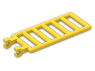 LEGO® Brick: Bar 7 x 3 with Double Clips 6020 | Color: Bright Yellow