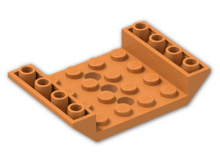 LEGO® Brick: Slope Brick 45 6 x 4 Double Inverted with Center Holes 60219 | Color: Bright Orange