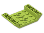 LEGO® Brick: Slope Brick 45 6 x 4 Double Inverted with Center Holes 60219 | Color: Bright Yellowish Green