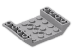 LEGO® Brick: Slope Brick 45 6 x 4 Double Inverted with Center Holes 60219 | Color: Medium Stone Grey