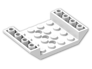 LEGO® Stein: Slope Brick 45 6 x 4 Double Inverted with Center Holes 60219 | Farbe: White