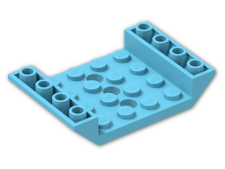LEGO® Stein: Slope Brick 45 6 x 4 Double Inverted with Center Holes 60219 | Farbe: Medium Azur