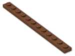 LEGO® Brick: Plate 1 x 12 60479 | Color: Reddish Brown