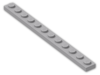LEGO® Brick: Plate 1 x 12 60479 | Color: Medium Stone Grey