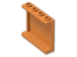 LEGO® Brick: Panel 1 x 4 x 3 with Side Flanges 60581 | Color: Bright Orange