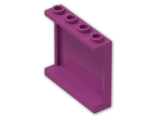 LEGO® Brick: Panel 1 x 4 x 3 with Side Flanges 60581 | Color: Bright Reddish Violet