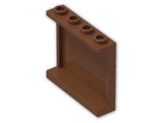 LEGO® Brick: Panel 1 x 4 x 3 with Side Flanges 60581 | Color: Reddish Brown