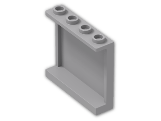LEGO® Brick: Panel 1 x 4 x 3 with Side Flanges 60581 | Color: Medium Stone Grey