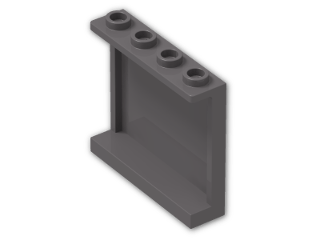 LEGO® Brick: Panel 1 x 4 x 3 with Side Flanges 60581 | Color: Dark Stone Grey