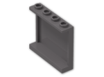LEGO® Brick: Panel 1 x 4 x 3 with Side Flanges 60581 | Color: Dark Stone Grey