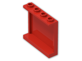 LEGO® Brick: Panel 1 x 4 x 3 with Side Flanges 60581 | Color: Bright Red