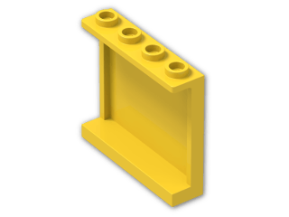 LEGO® Stein: Panel 1 x 4 x 3 with Side Flanges 60581 | Farbe: Bright Yellow