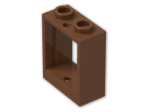 LEGO® Brick: Window 1 x 2 x 2 without Sill 60592 | Color: Reddish Brown