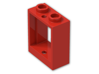 LEGO® Brick: Window 1 x 2 x 2 without Sill 60592 | Color: Bright Red