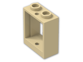 LEGO® Brick: Window 1 x 2 x 2 without Sill 60592 | Color: Brick Yellow