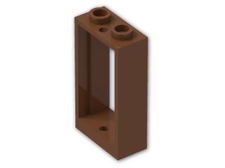LEGO® Stein: Window 1 x 2 x 3 without Sill 60593 | Farbe: Reddish Brown