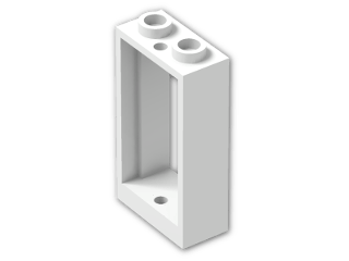 LEGO® Brick: Window 1 x 2 x 3 without Sill 60593 | Color: White