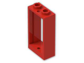 LEGO® Brick: Window 1 x 2 x 3 without Sill 60593 | Color: Bright Red
