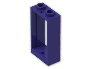 LEGO® Stein: Window 1 x 2 x 3 without Sill 60593 | Farbe: Medium Lilac