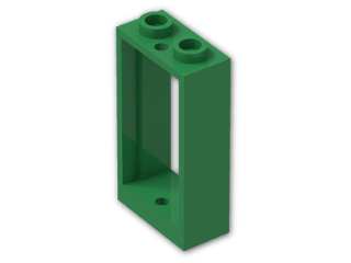 LEGO® Brick: Window 1 x 2 x 3 without Sill 60593 | Color: Dark Green