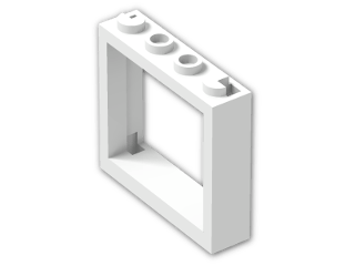 LEGO® Brick: Window 1 x 4 x 3 without Shutter Tabs 60594 | Color: White