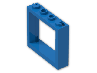 LEGO® Stein: Window 1 x 4 x 3 without Shutter Tabs 60594 | Farbe: Bright Blue