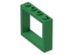 LEGO® Stein: Window 1 x 4 x 3 without Shutter Tabs 60594 | Farbe: Dark Green