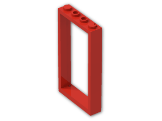 LEGO® Brick: Door 1 x 4 x 6 Frame 60596 | Color: Bright Red