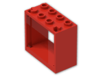 LEGO® Brick: Window 2 x 4 x 3 with Square Holes 60598 | Color: Bright Red